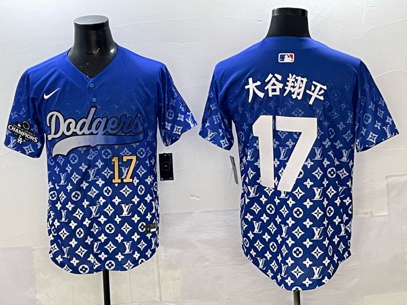 Men Los Angeles Dodgers #17 Ohtani Blue Nike 2025 MLB jersey 05->los angeles dodgers->MLB Jersey